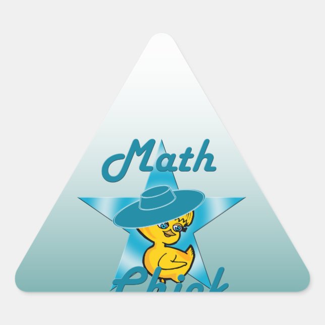 Math Chick #7 Triangle Sticker (Front)
