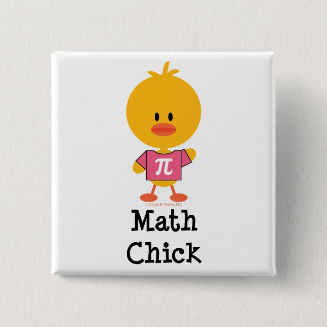Math Chick Button (Front)