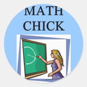 MATH CHICK CLASSIC ROUND STICKER
