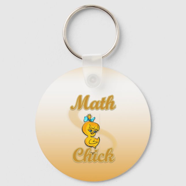 Math Chick Keychain (Front)