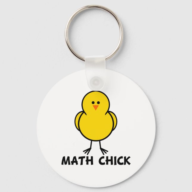 Math Chick Keychain (Front)