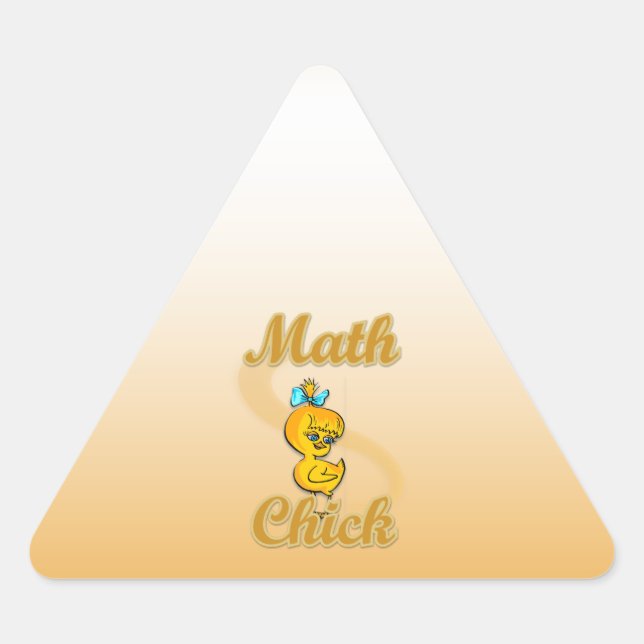 Math Chick Triangle Sticker (Front)