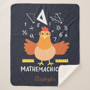 Math Chicken Funny Mathemachicken Teacher Custom Sherpa Blanket