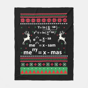 MATH CHRISTMAS FLEECE BLANKET
