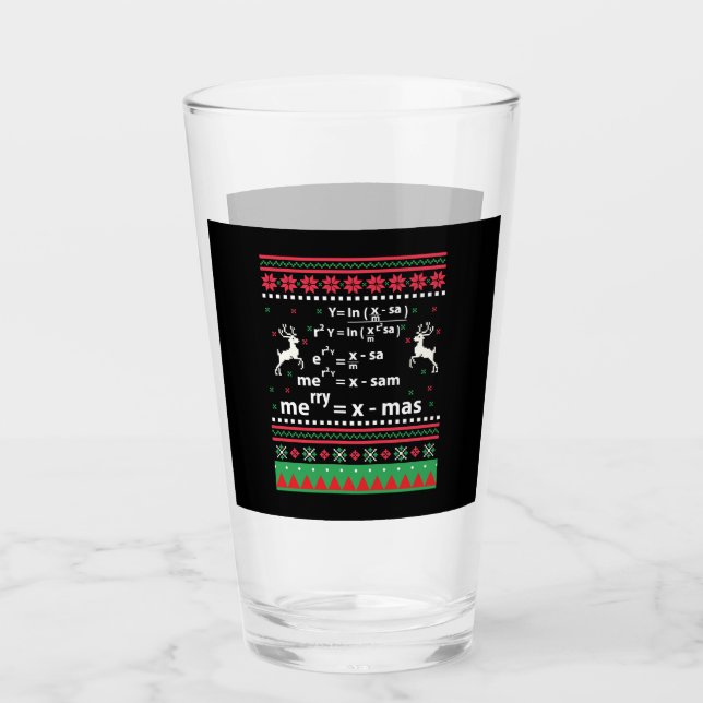 MATH CHRISTMAS GLASS (Front)