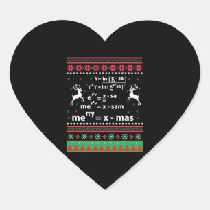 MATH CHRISTMAS HEART STICKER