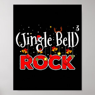 Math Christmas Jingle Bells Rock Math Funny Christ Poster