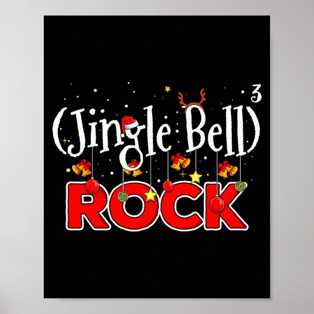 Math Christmas Jingle Bells Rock Math Funny Christ Poster (Front)