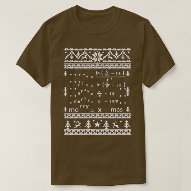 MATH CHRISTMAS UGLY CHRISTMAS MATH SWEATER (Design Front)