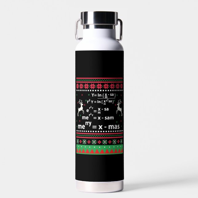 MATH CHRISTMAS WATER BOTTLE (Front)