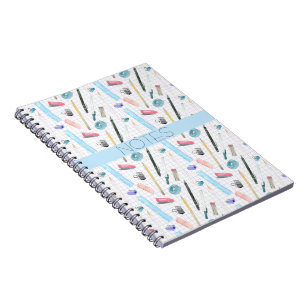 MATH CLASS BLUE AQUA PINK NOTEBOOK