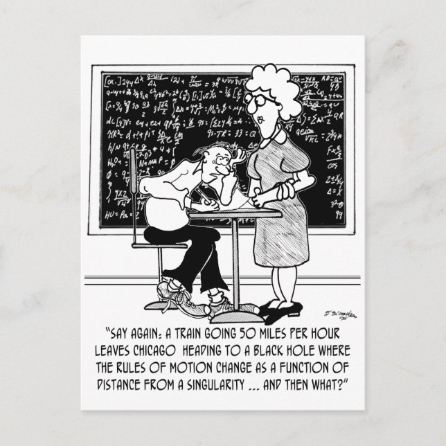 Math Class Cartoon 9478 Postcard (Front)