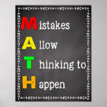 Math Classroom Poster Teacher Chalkboard Sign<br><div class="desc">Great addition to any classroom or school</div>