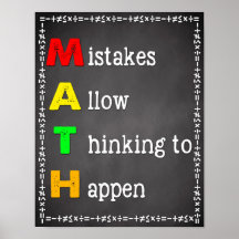 Math Classroom Poster Teacher Chalkboard Sign