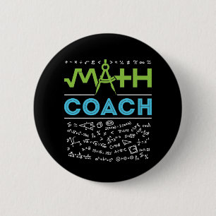 Math Coach Mathematics Tutor 2 Inch Round Button