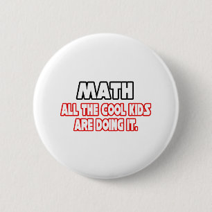 Math...Cool Kids 2 Inch Round Button
