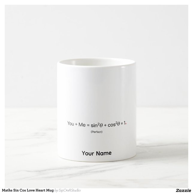 Math Couples Gift Sin Cos Personalized Mug (Creator Uploaded)