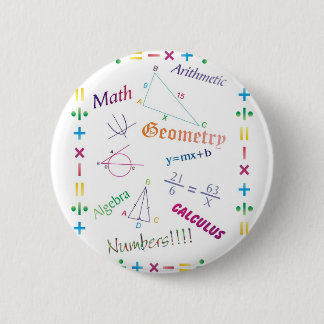 Math Design 2 Inch Round Button