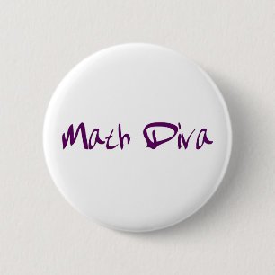 Math Diva 2 Inch Round Button