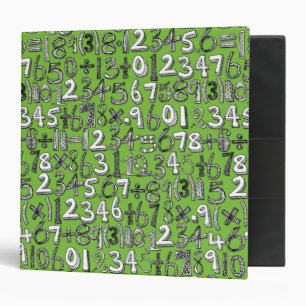 math doodle green binder