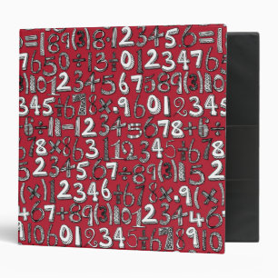 math doodle red binder
