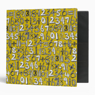 math doodle yellow binder