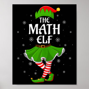 Math Elf Christmas Family Girls Women Elf Squad Xm Poster