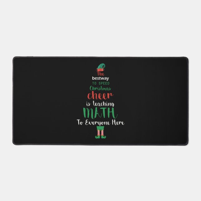Math Enseignant Christmas Elf Cadeau design (Recto)