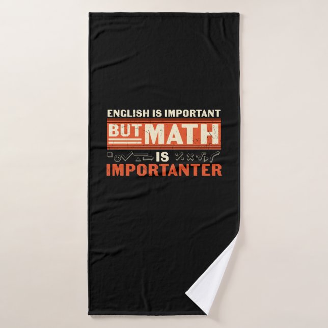 Math Enseignant Math Math est important (Serviette de bain)