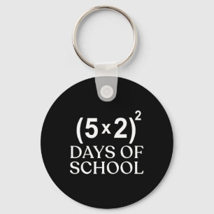 Math Equation 100th Day Of School Teacher Kids 100 Keychain