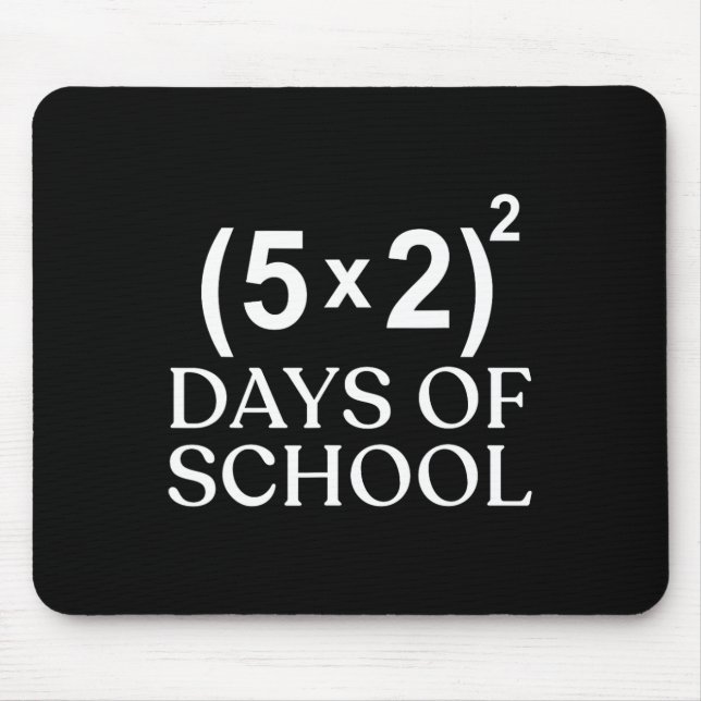Math Equation 100th Day Of School Teacher Kids 100 Mouse Pad (Front)