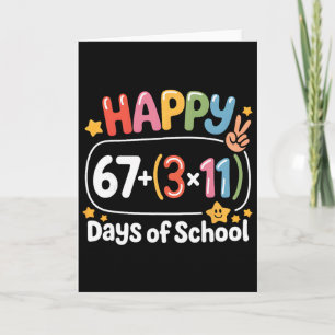 Math Equation 100th Day Teachers Kids 100 Days Of  Card