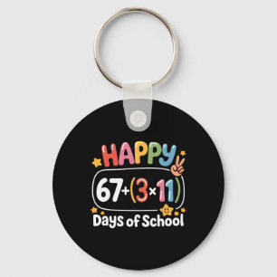 Math Equation 100th Day Teachers Kids 100 Days Of  Keychain