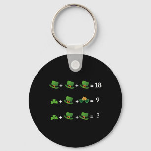 Math Equation Funny St Patricks Day Teacher Keychain