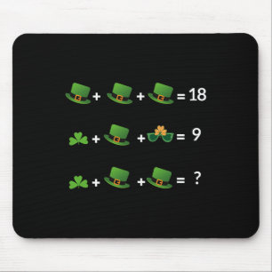 Math Equation Funny St Patricks Day Teacher  Mouse Pad