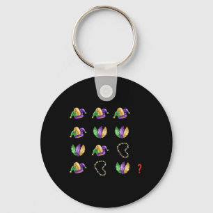 Math Equation Mardi Gras Beads Masks Teacher Stude Keychain