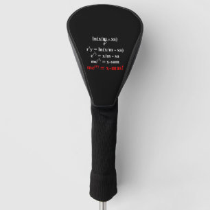 Math Equation Merry Christmas Golf Head Cover