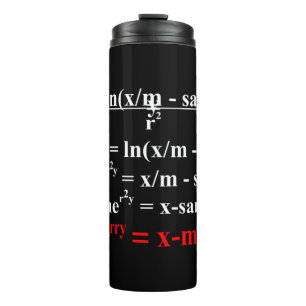 Math Equation Merry Christmas Thermal Tumbler