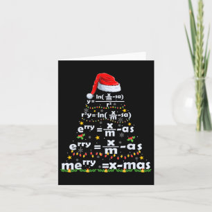 Math Equation Merry X-mas Funny Math Teacher Chris Card