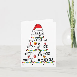 Math Equation Merry X-mas Funny Math Teacher Chris Card