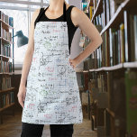 Math Equation Pattern Apron<br><div class="desc">Cook up a storm in style with our Math Equation Pattern Apron. The captivating design, featuring a collection of mathematical equations arranged in an artistic pattern, adds a dash of intellect to your culinary adventures. Whether you're a math whiz or simply admire the beauty of patterns, this apron turns your...</div>