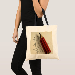 Math Equation with Red Pencil, Vintage Business Tote Bag