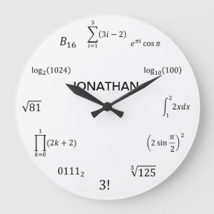 Math Equations and Notations Large Clock