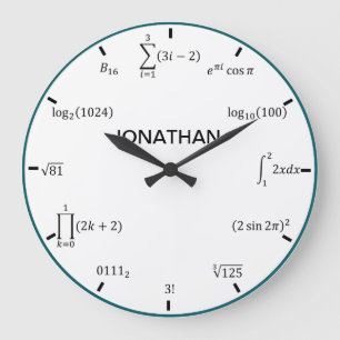 Math Equations and Notations Large Clock
