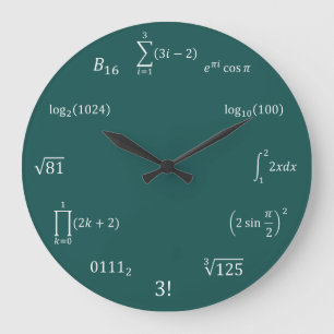 Math Equations and Notations Large Clock
