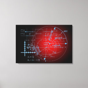 Math equations canvas print