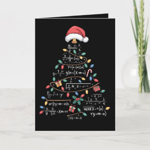 Math Equations Christmas Tree Xmas Holiday Teacher Card