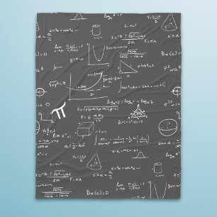 Math Equations Formulas Algebra Nerd Fleece Blanket