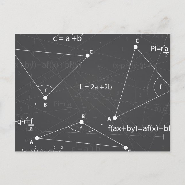 Math Equations Postcard (Front)