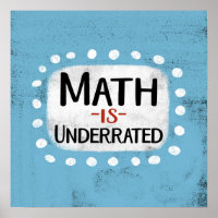 Math est sous-estimé Poster Wall Art